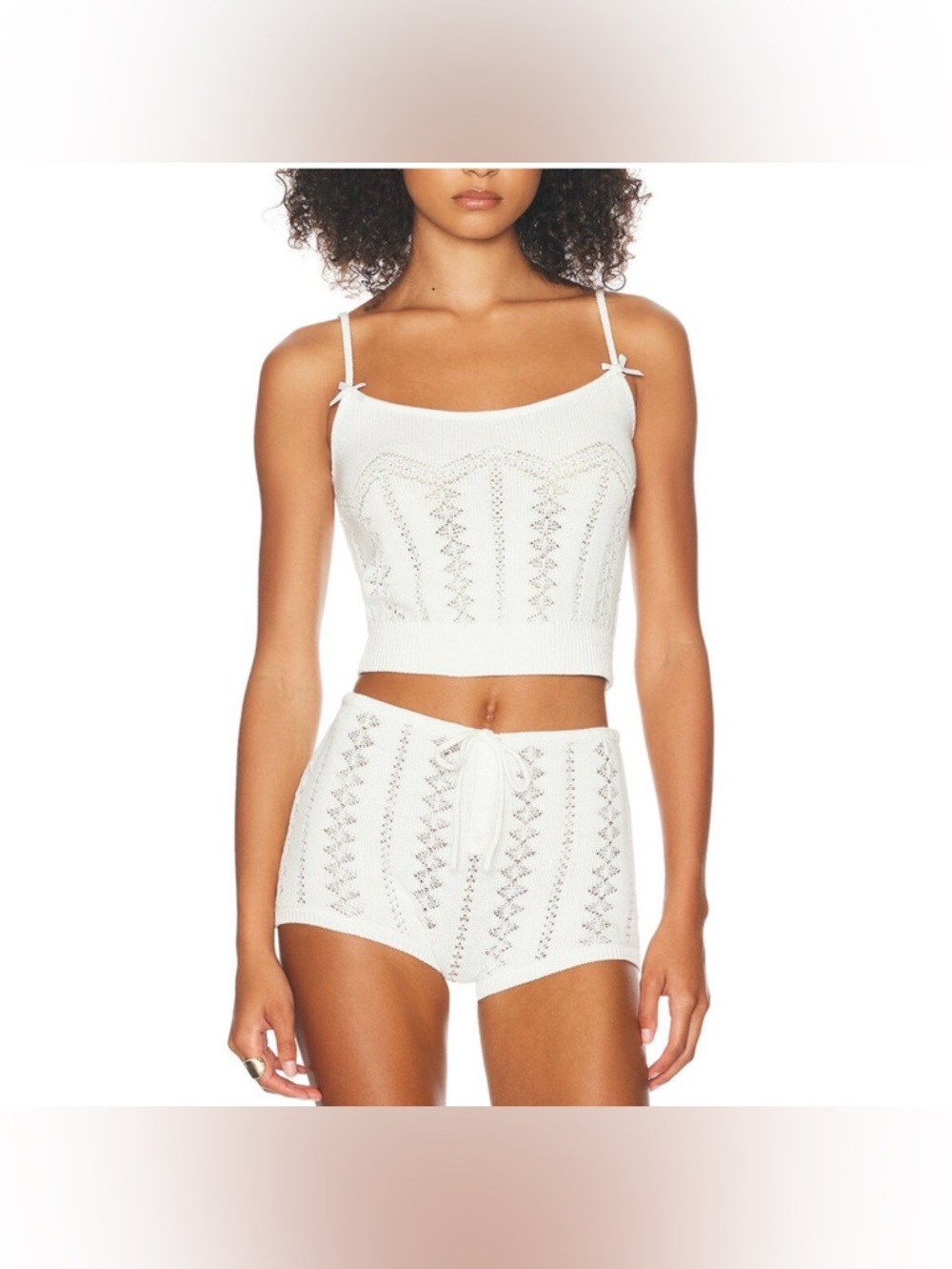 Helsa Adam Knit Pointelle Camisole